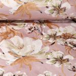Samt - Digitaldruck Blumen Rosa