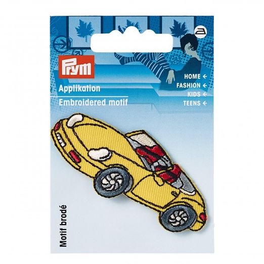 PRYM Patch voiture de sport Jaune