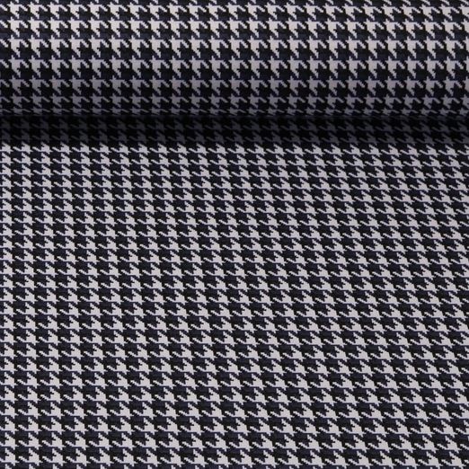 Modestoff - Jacquard Hahnentritt Stahlblau