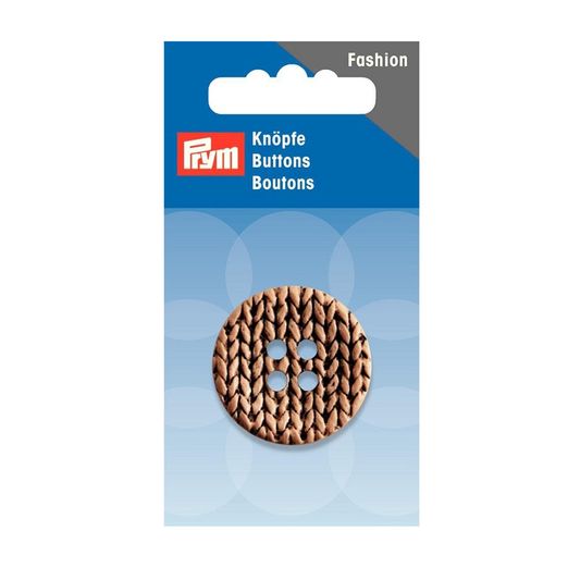 PRYM Knopf Strick 4-Loch 32 mm Beige