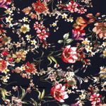 Viscose Poplin - Bloemenmix Navy