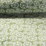 Polaire ultra douce - Double face Fleurs Vert