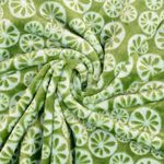 Pile Morbido - Doubleface Fiori Verde