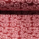 Polaire ultra douce - Double face Fleurs Bordeaux