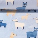 Polaire ultra douce - Double face Alpagas Bleu clair