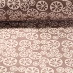 Polaire ultra douce - Double face Fleurs Marron