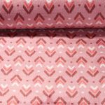 Kuschelfleece - Doubleface Strichmuster Beere