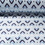 Polaire ultra douce - Double face Motif traits Bleu clair