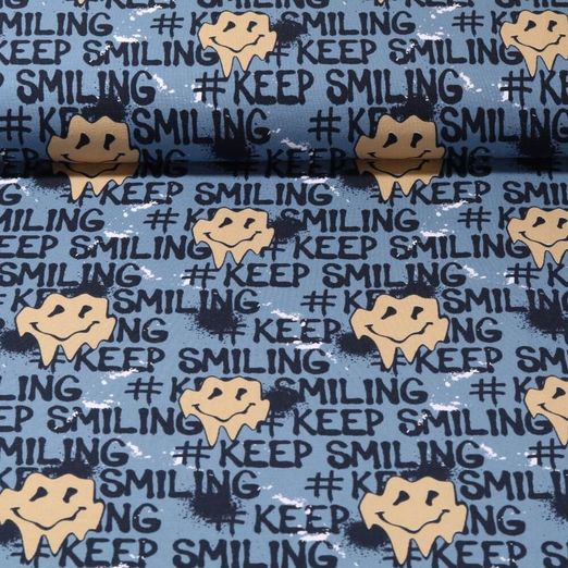 Jersey - Smileys Keep Smiling Blau