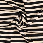 Sweat - Streifen Vintage Look angeraut Schwarz Ecru 10mm