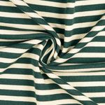 Sweat - Streifen Vintage Look angeraut Grün Ecru 10mm
