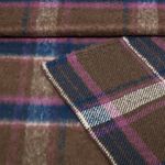 Mantelstoff - Flausch Schottenkaro Braun