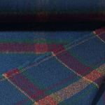 Mantelstoff - Flausch Schottenkaro Blau