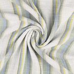 Mousseline Coton - Double Gaze Rayures Vertes