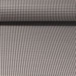 Modestoff - Jacquard Kleiner Hahnentritt Weiß Schwarz