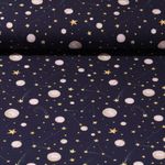 Jersey - Digitaldruck Mond und Sternengalaxy Navy