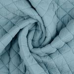 Mussola di cotone - Blu turchese trapuntato 35 mm