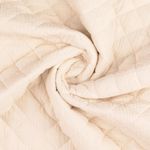 Mussola di cotone trapuntata vaniglia écru 35mm