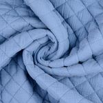 Mussola di cotone trapuntata jeans navy 35mm