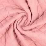 Mussola di cotone trapuntata rosa lilla 35mm