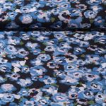 Popeline de viscose - Stretch Fleurs Bleu
