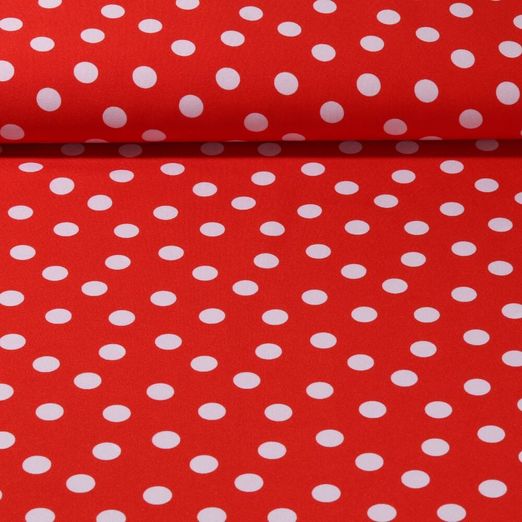 Tissu de carnaval - Petits pois Rouge Blanc