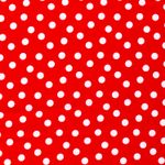 Carnavalsstof – kleine rood-witte stippen