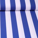 Faschingsstoff - Blockstreifen Blau Weiß