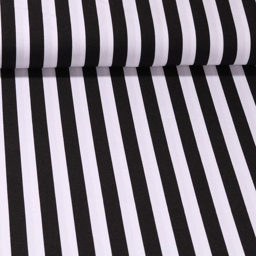 Tissu de carnaval - Rayures Noir Blanc