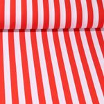 Faschingsstoff - Streifen Rot Weiß
