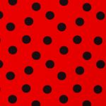 Tela de Carnaval - Grandes Puntos Rojos y Negros