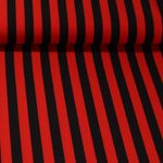 Faschingsstoff - Streifen Rot Schwarz