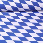 Faschingsstoff - Bayern Rauten Groß Blau Weiß