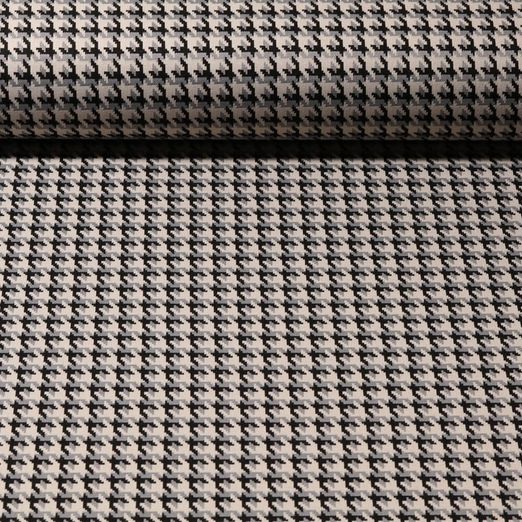 Tissu mode - Jacquard Pied-de-poule Gris