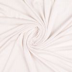 Ribbstickad trikå i viskos - vit