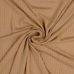 Ribbad trikå i viskos - Beige