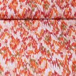 Popeline de viscose - Stretch Abstrait Orange