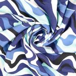 Viscose - Twill vagues bleu jean