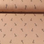 Baumwolle Musselin - Double Gauze Kleine Giraffen Kamel