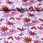 Voile de coton - Nerida Hansen Impression digitale Palmiers Blanc Rouge 