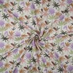 Puuvillavoile - Nerida Hansen Digitaalipainatus Palmupuut Valkoinen Lila