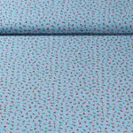 Tissu voile chiffon - Petites fleurs Turquoise