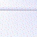 Popeline de coton - Etoiles colorées Blanc