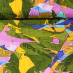 Viskose - Große Blätter Grün