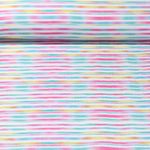 Mousseline de coton - Bambino Impression digitale Rayures Ecru