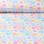 Baumwolle Musselin - Bambino Digitaldruck Blumen Ecru