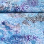 Tissu coton - Motif batik pois Bleu-0