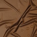 Tecido do impermeável - nougat liso repelente de água
