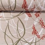 Toile canevas - Effet lin Lierre Beige Brun rouille