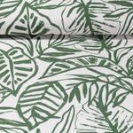 Canvas - Gemalte Blätter Beige Grün